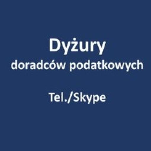 Dyżury doradców podatkowych (tel./Skype) organizowane z Urzędem Miasta Poznania - maj 2020 r.