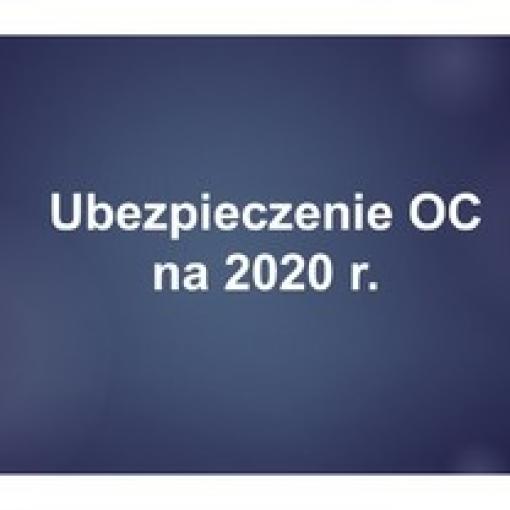 Opłata II raty za ubezpieczenie OC na 2020 r.