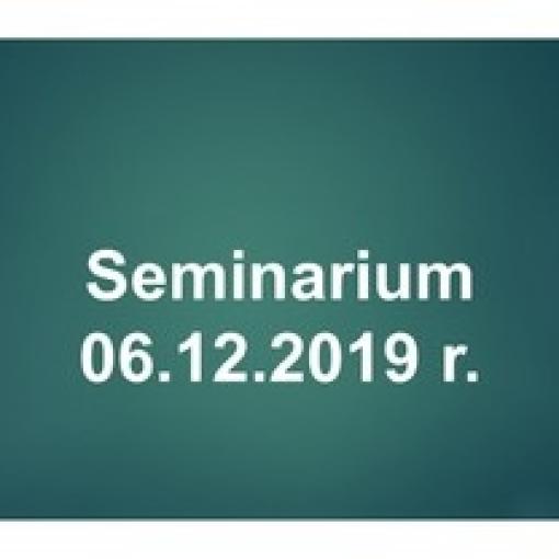 Seminarium "VAT. Rozważania na kanwie Mirrlees Review" - 06.12.2019 r.