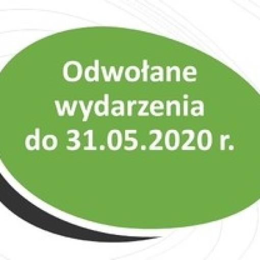 Odwołane wydarzenia organizowane przez WO KIDP - do 31.05.2020 r. 